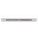 19" Cable entry panel with brush, 1U, RAL7035
