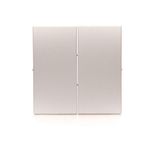 Double button for switches and push buttons, Silver matt, metalic