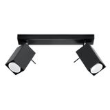 CEILING LAMP MERIDA 2 BLACK GU10 2X40W IP20