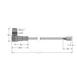 Bus Cable for CAN (DeviceNet, CANopen) PUR Cable Jacket, Thin   WSC5701-3M