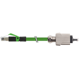 RJ45 Push Pull male 0°/ RJ45 male 0° shielded AIDA PUR 1x4xAWG22 shiel