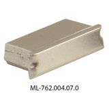 End cap without hole for PZ, silver color, 1 pc