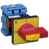 Emergency-Stop Main Switch, 3-poles, base mounted 63A,
