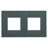 GEO INTERNATIONAL PLATE - IN PAINTED TECHNOPOLYMER - 2+2 MODULES HORIZONTAL - TEAL - CHORUSMART