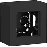 Enclosure, single, high design, surface-mount, A.8, matte night black