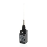 Limit switch, Cat whisker, 1NC/1NO (snap-action), 1NC/1NO (snap-action D4N 0512F