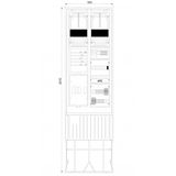 Meter connection column 2-field, H=2010mm, 2-3.HZ, HG, ZSA202-, 2-2ZK-ZSK-HS-APZ-TSG-HAK-HG (ZSA202-2-2ZK-ZSK-HS)