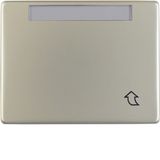 Interm. ring hinged cover, flat, lab. field, arsys, steel, metal matt 