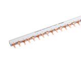 Comb type busbar, 3-pole, bridge type 80A,pitch 18mm,1m long (The price is shown without markup on metals. Request a quote for accurate information)