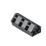 Printed circuit board terminals, 10.00 mm, Number of poles: 3, 135°, Solder pin length (l): 3.5 mm, tinned, black, Tension-clamp connection, Clamping range, max. : 2.5 mm², Box