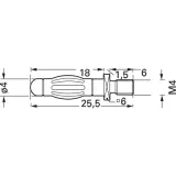 4 mm panel plug, screw connection, 0.5 mm², mounting Ø 4 mm, 22.1086