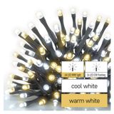 LED Christmas chain, flashing, 8 m, outdoor and indoor, warm/cool white, timer