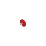 Red metal release button