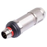 Round plug (field customisable), M12 Push-Pull, A, PUSH IN, Number of 