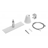 Ceiling mounting kit for 3-phase track, cable 1.5 m, mounting 120 mm, white