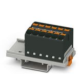PTFIX 12X4-NS35 BK - Distribution block