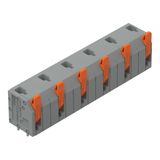 2601-3506 PCB terminal block; lever; 1.5 mm²; Pin spacing 11.5 mm; 6-pole; Push-in CAGE CLAMP®; 1,50 mm²; gray