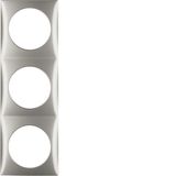 Integro Flow Frame, 3-Gang Stainless Steel Lacquered