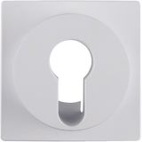 Centre plate f. key switch/key push-button, S.1/B.3/B.7, p.white, matt