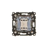 RTV final aerial socket, separated, (module), Simon 24, IP20/IP44, champagne matt
