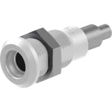 4 mm socket, solder connection, mounting Ø 8.1 mm, white, 64.3042-29