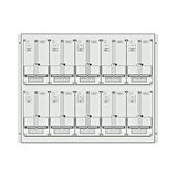 Meter box insert 2-rows, 10 meter boards / 19 Modul heights