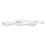 Power cable 230 V 2 x 0.5 mm2 with flat EU fork white length 2 m