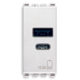 A+C-USB power unit 15W 5V 1M white
