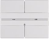 Arsys Push Button, 2-gang, with Labelling Field Polar White Glossy