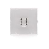 Quadruple loudspeaker socket, Silver matt, metalic