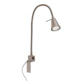 LED Bed light, satin nickel, 1xLED/GU10/4,7W