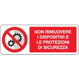 Adhesive prohibition sign - 330x125 mm