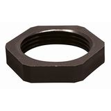 Locknut Polyamide 6 with 25 Percent Glass Fibre M63 Black RAL 9005