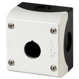 M22-I1-PG Surface mounting enclosure, RAL 7035, Number of locations: 1