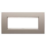LUX PLATE - IN METAL - 6 MODULES - PEARLY BRONZE - INNER FRAME MATT LIGHT BRONZE - CHORUSMART