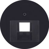 Centre plate for FCC soc. out., R.1/R.3/R.classic, black glossy