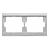 Frame 2gang horizontal Arsys polar white, glossy