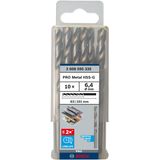 Metal drill bits HSS-G, DIN 338 6,4 x 63 x 101 mm 10 pcs.