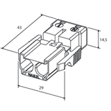 Screwless coupler 2-p plug, blue