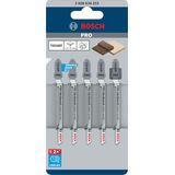 Jigsaw blade T 101 AOF Clean for Hard Wood 5 pcs.