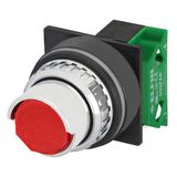 Push-button with half guard, red, N.O.