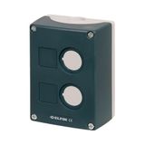 Push-button enclosure 85x114x60, 2 holes Ø 22
