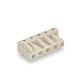 THT female header angled Pin spacing 7.5 mm light gray