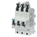 Main miniature circuit breaker (SHU), 3x 1-pole, E 50 A, 230/400 V