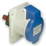 PratiKa socket - fast - straight - 32A - 3P + E - 200...250 V AC - panel