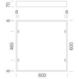 Frame 600x600 h 70 mm