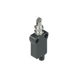 Modular prewired switch with plunger with roller and M12 threaded bearing