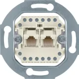 UAE socket 8/8-pin module insert white, flush-mounted module insert