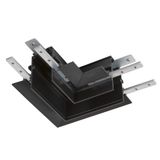 L-connector mechanical, 48V TRACK, for mounting track deep, right, black
