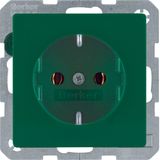 SCHUKO soc. out., Q.1/Q.3, green velvety